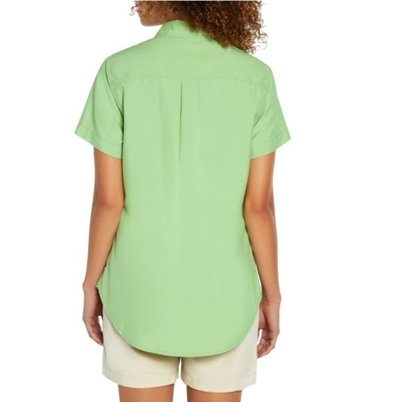 NWT Eddie Bauer short sleeved adventure shirt quiet green - Picture 4 of 7